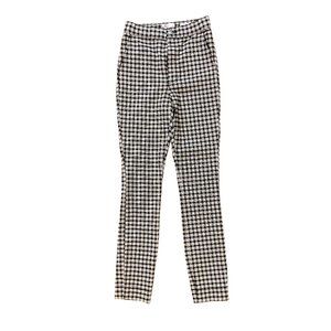 Hollister black and white plaid ultra high rise pants, size XS